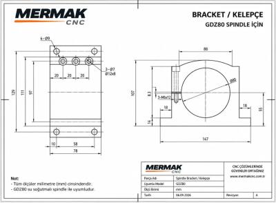 2.2 kW 24000 RPM Su Soğutmalı Spindle Motor Seti 220V (Er20) - 2